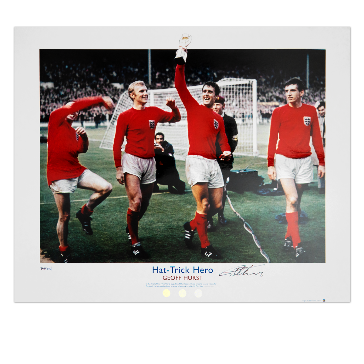 Maillot Angleterre 1966 Signé Sir GEOFF HURST - Authentifié, Coupe Du Monde, Collector