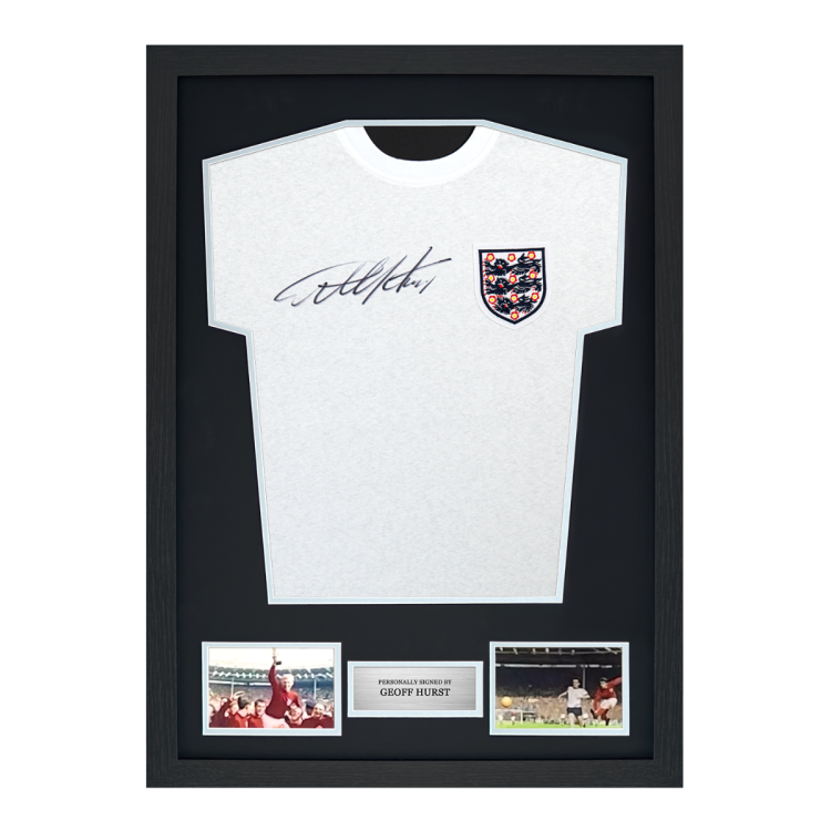 Framed Geoff Hurst Signed England Shirt: 1966, Home