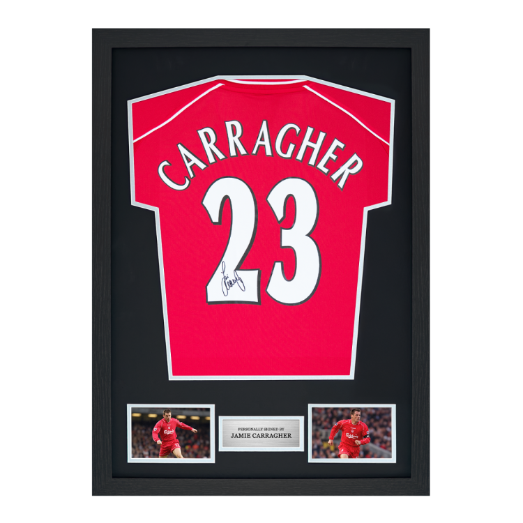 Framed Jamie Carragher Signed Liverpool Shirt: 2000-01, Number 23