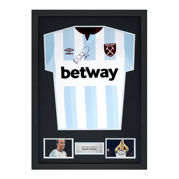 Framed Mark Noble Signed West Ham Shirt: 2021-22, Away
