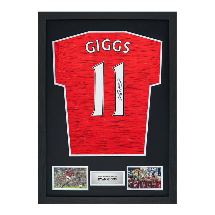 Framed Ryan Giggs Signed Manchester United Shirt: 2020-21, Number 11