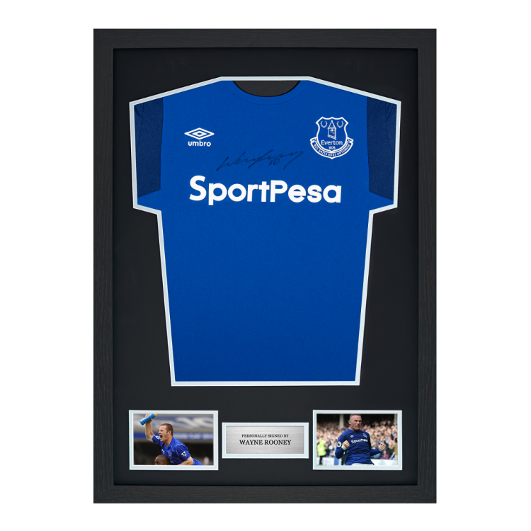 Framed Wayne Rooney Signed Everton Shirt: 2017-18