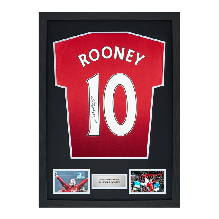 Framed Wayne Rooney Signed Manchester United Shirt: 2024-25, Number 10