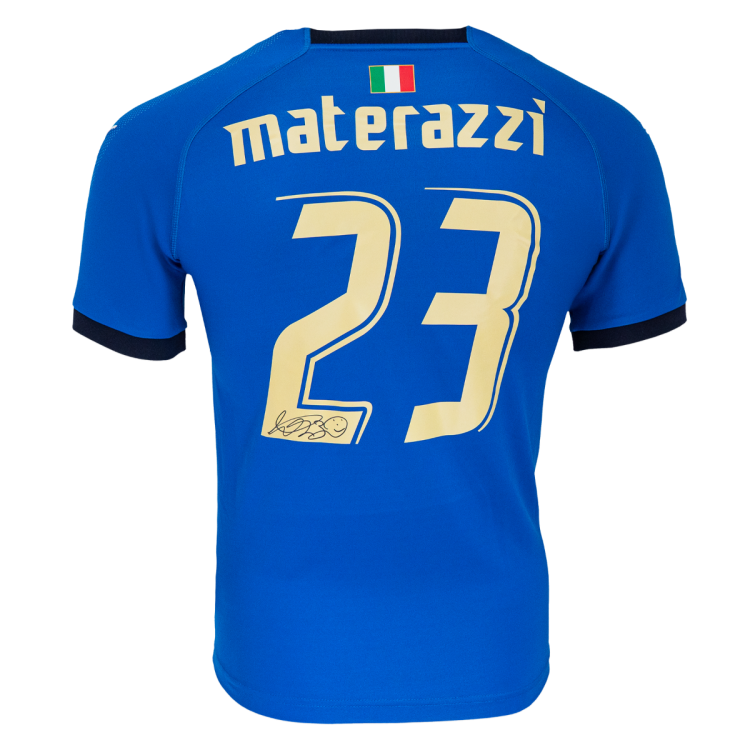 Marco Materazzi Signed Italy Shirt: Number 23