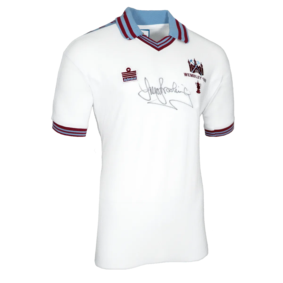 Framed Trevor Brooking Signed West Ham Shirt: 1980 FA Cup Final 