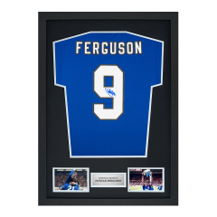 Framed Duncan Ferguson Signed Everton Shirt: 1995 FA Cup Final Number 9