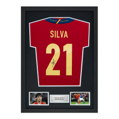 Framed David Silva Signed Spain Shirt: Euro 2012, Number 21