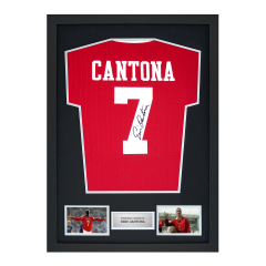 Framed Eric Cantona Signed Manchester United Shirt: 2022-23, Number 7