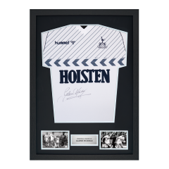 Framed Glenn Hoddle Signed Tottenham Hotspur Shirt: 1986