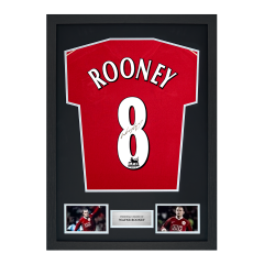 Framed Wayne Rooney Signed Manchester United Shirt: 2006-07 Number 8 Framed Wayne Rooney Signed Manchester United Shirt: 2006-07 Number 8