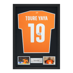 Framed Yaya Toure Signed Ivory Coast Shirt: 2022-23, Number 19