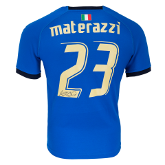 Marco Materazzi Signed Italy Shirt: Number 23 Marco Materazzi Signed Italy Shirt: Number 23