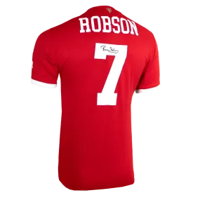 Bryan Robson Signed Manchester United Shirt: 2021-22, Number 7 - Authentic Memorabilia