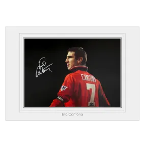 Eric Cantona Signed Manchester United Photo: Number 7 - Authentic Memorabilia