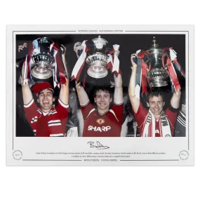 Bryan Robson Signed Manchester United Photo: Captain Marvel - Authentic Memorabilia
