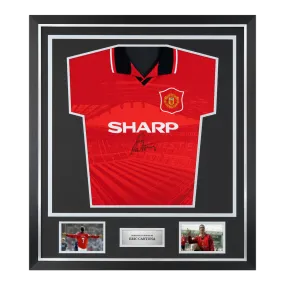 Framed Eric Cantona Signed Manchester United Shirt: 1994-96 - Premium - Authentic Memorabilia