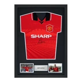 Framed Eric Cantona Signed Manchester United Shirt: 1994-96 - Authentic Memorabilia