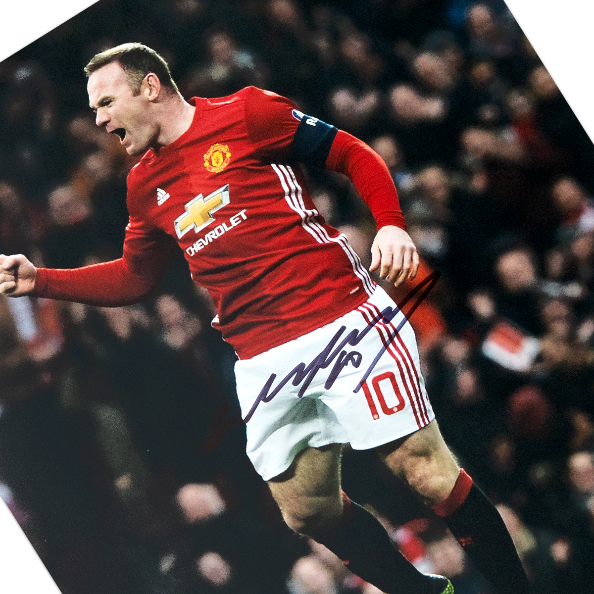 Photo Dédicacée Wayne Rooney Manchester United 8x10 Avec Certificat D'authenticité - Original